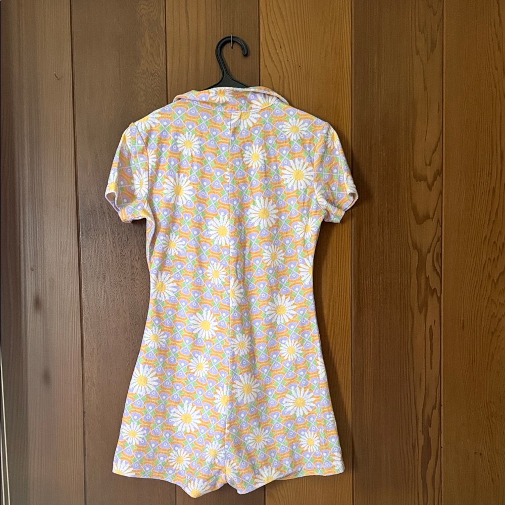 Inner Relm Floral Button-Up Romper - Picture 3 of 5